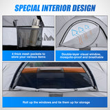 Nilight Truck Bed Tent 5.2-5.8 FT Pickup Tents with Rainfly Waterproof PU2000mm Double Layer Tent for Truck 2-Person Portable Full Size Short Tailgate Bed Tent for Camping Outdoor Travel, Orange Grey, view 5