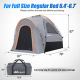 Nilight Truck Bed Tent 6.4 6.5 6.7 FT Pickup Truck Tents with Rainfly Waterproof PU2000mm Double Layer Tent Portable Full Size Regular Tailgate Bed Tent for Truck Camping Outdoor Travel, Orange Grey, view 2