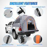 Nilight Truck Bed Tent 6.4 6.5 6.7 FT Pickup Truck Tents with Rainfly Waterproof PU2000mm Double Layer Tent Portable Full Size Regular Tailgate Bed Tent for Truck Camping Outdoor Travel, Orange Grey, view 4