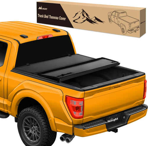 Nilight Truck Bed Tonneau Cover Hard Tri-fold Compatible with Ford F150 2015 2016 2017 2018 2019 2020 2021 2022 2023 2024 2025 2026-5.5ft