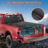 Nilight Truck Bed Tonneau Cover Soft Tri-fold Compatible with 1999-2024 Ford F250 F350 Super Duty-6.75ft 2013 2014 2015 2016 2017 2018 2019 2020 2021 2022 2023 2024, view 3
