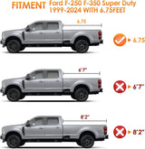 Nilight Truck Bed Tonneau Cover Soft Tri-fold Compatible with 1999-2024 Ford F250 F350 Super Duty-6.75ft 2013 2014 2015 2016 2017 2018 2019 2020 2021 2022 2023 2024, view 5