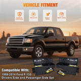 Nilight Truck Bed Tool Box Driver Side & Passenger Side Truck Tool Box Fit for Ford F-150 1999-2014 ABS Swing Case Truck Bed Storage Box with Lockable Lid Waterproof Wheel Well Toolbox Black, view 3