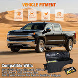 Nilight Truck Bed Tool Box Left Drivers Side Truck Tool Box Fit for Chevrolet Silverado 1500 GMC Sierra 1500 2019 2020 ABS Swing Case Truck Bed Storage Box w Lockable Lid Waterproof Wheel Well Toolbox, view 3