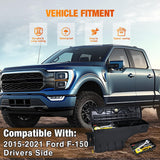 Nilight Truck Bed Tool Box Left Drivers Side Truck Tool Box Fit for Ford F-150 2015-2021 ABS Swing Case Truck Bed Storage Box with Lockable Lid Waterproof Wheel Well Toolbox Black, view 3