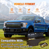 Nilight Truck Bed Tool Box Left Drivers Side Truck Tool Box Fit for Ford F-250/350 Super Duty 2017-2021 ABS Swing Case Truck Bed Storage Box with Lockable Lid Waterproof Wheel Well Toolbox Black, view 3
