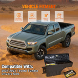 Nilight Truck Bed Tool Box Left Drivers Side Truck Tool Box Fit for Toyota Tundra 2007-2021 ABS Swing Case Truck Bed Storage Box with Lockable Lid Waterproof Wheel Well Toolbox Black, view 3