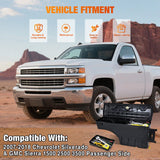 Nilight Truck Bed Tool Box Passenger Side Truck Tool Box Fit for Chevy Silverado GMC Sierra 1500 2500 3500 2007-2018 ABS Swing Case Truck Bed Storage Box w Lockable Lid Waterproof Wheel Well Toolbox, view 3