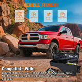 Nilight Truck Bed Tool Box Passenger Side Truck Tool Box Fit for Dodge Ram 1500 2500 3500 2002-2018 ABS Swing Case Truck Bed Storage Box w Lockable Lid Waterproof Wheel Well Toolbox, without Rambox, view 3