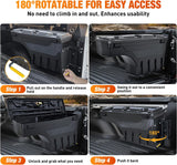 Nilight Truck Bed Tool Box Passenger Side Truck Tool Box Fit for Dodge Ram 1500 2500 3500 2002-2018 ABS Swing Case Truck Bed Storage Box w Lockable Lid Waterproof Wheel Well Toolbox, without Rambox, view 4