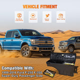 Nilight Truck Bed Tool Box Right Passenger Side Truck Tool Box Fit for Ford F-250/350 Super Duty 1999-2016 ABS Swing Case Truck Bed Storage Box with Lockable Lid Waterproof Wheel Well Toolbox Balck, view 3