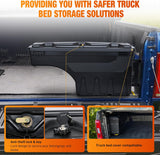 Nilight Truck Bed Tool Box Right Passenger Side Truck Tool Box Fit for Ford F-250/350 Super Duty 1999-2016 ABS Swing Case Truck Bed Storage Box with Lockable Lid Waterproof Wheel Well Toolbox Balck, view 5