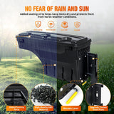 Nilight Truck Bed Tool Box Right Passenger Side Truck Tool Box Fit for Ford F-250/350 Super Duty 2017-2021 ABS Swing Case Truck Bed Storage Box with Lockable Lid Waterproof Wheel Well Toolbox Black, view 6