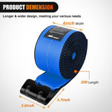 Nilight Truck Straps 4 Inch x 30' Heavy Duty Tie Down with Flat Hooks | 16800LBS Break Strength & 5400LBS WLL for Flatbed Trailer Cargo Control Recovery Tree Saver 10 Pack Blue, view 2