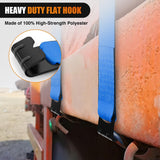 Nilight Truck Straps 4 Inch x 30' Heavy Duty Tie Down with Flat Hooks | 16800LBS Break Strength & 5400LBS WLL for Flatbed Trailer Cargo Control Recovery Tree Saver 10 Pack Blue, view 6