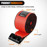 Nilight Truck Straps 4 Inch x 30' Heavy Duty Tie Down with Flat Hooks | 16800LBS Break Strength & 5400LBS WLL for Flatbed Trailer Cargo Control Recovery Tree Saver 10 Pack Red, view 2