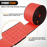 Nilight Truck Straps 4 Inch x 30' Heavy Duty Tie Down with Flat Hooks | 16800LBS Break Strength & 5400LBS WLL for Flatbed Trailer Cargo Control Recovery Tree Saver 10 Pack Red, view 3