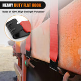Nilight Truck Straps 4 Inch x 30' Heavy Duty Tie Down with Flat Hooks | 16800LBS Break Strength & 5400LBS WLL for Flatbed Trailer Cargo Control Recovery Tree Saver 10 Pack Red, view 6