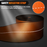 Nilight Truck Straps 4 Inch x 30' Heavy Duty Tie Down with Flat Hooks | 16800LBS Break Strength & 5400LBS WLL for Flatbed Trailer Cargo Control Recovery Tree Saver 4 Pack Orange, view 4