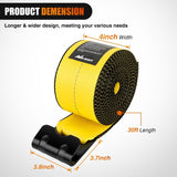 Nilight Truck Straps 4 Inch x 30' Heavy Duty Tie Down with Flat Hooks | 16800LBS Break Strength & 5400LBS WLL for Flatbed Trailer Cargo Control Recovery Tree Saver 4 Pack Yellow, view 2