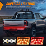 Nilight Truck Tailgate Light Strip 48Inch Arrow 432 LED with Red Running Brake Lights Amber Turn Signals Strobe Lights, view 2
