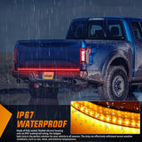 Nilight Truck Tailgate Light Strip 60 Inch Quad Row 648 LED Strip with Red Running Brake Lights White Reverse Lamp Amber Turn Signals, view 3