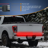 Nilight Truck Tailgate Light Strip 60 Inch Quad Row 648 LED Strip with Red Running Brake Lights White Reverse Lamp Amber Turn Signals, view 5