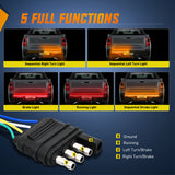Nilight Truck Tailgate Light Strip 60Inch Arrow 540 LED with Red Running Brake Lights Amber Turn Signals Strobe Lights, view 3