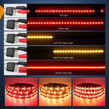 Nilight Truck Tailgate Light Strip 60Inch Arrow 540 LED with Red Running Brake Lights Amber Turn Signals Strobe Lights, view 4