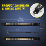 Nilight Truck Tailgate Light Strip 7 Inch Aluminum Frame Double Row 60 LED Red Running Brake Amber Sequential Turn Signals Strobe Lights Bar for Trailer Hitch Cargo Carrier Luggage Rack, view 2