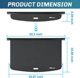 Nilight Trunk Cargo Cover Fit for Lincoln Nautilus 2024 2025 2026 | Retractable Security Shade, Includes Trunk Storage, view 5