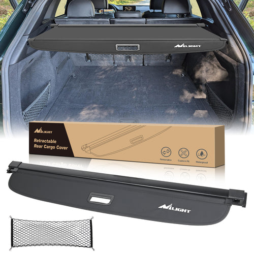 Nilight Trunk Cargo Cover for Audi Q5 2018 2019 2020 2021 2022 2023 2024, Retractable Security Shade Rear Cargo Cover, with Trunk Storage Net