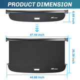 Nilight Trunk Cargo Cover for Audi Q5 2018 2019 2020 2021 2022 2023 2024, Retractable Security Shade Rear Cargo Cover, with Trunk Storage Net, view 5