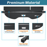 Nilight Trunk Cargo Cover for for Ford Escape 2013 2014 2015 2016 2017 2018 2019, Retractable Privacy Security Shield Shade Rear Trunk Cover, with Trunk Storage Net, view 3