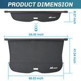 Nilight Trunk Cargo Cover for Honda Passport 2019 2020 2021 2022 2023 2024 2025, Retractable Security Shade Rear Cargo Cover, with Trunk Storage Net, view 5