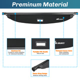 Nilight Trunk Cargo Cover for Hyundai Ioniq 5 2022 2023 2024 2025, Retractable Security Shade Rear Cargo Cover, with Trunk Storage Net, view 4