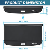 Nilight Trunk Cargo Cover for Nissan Kicks 2018 2019 2020 2021 2022 2023 2024, Retractable Security Shade Rear Cargo Cover, with Trunk Storage Net, view 5