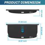 Nilight Trunk Cargo Cover for Subaru Crosstrek Impreza 2023 2024 2025, Retractable Security Shade Rear Cargo Cover, with Trunk Storage Net, 1-Pack, view 5