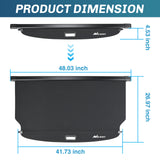 Nilight Trunk Cargo Cover for Toyota Venza 2021 2022 2023 2024, Retractable Security Shade Rear Cargo Cover, with Trunk Storage Net, view 5