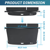 Nilight Trunk Cargo Cover  for VW Volkswagen Atlas 2018 2019 2020 2021 2022 2023 2024 2025, Retractable Privacy Security Shield Shade Rear Trunk Cover, with Trunk Storage Net, view 5