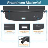 Nilight Trunk Cargo Cover for VW Volkswagen Tiguan 2018 2019 2020 2021 2022 2023 2024, Retractable Privacy Security Shield Shade Rear Trunk Cover, with Trunk Storage Net, view 3