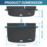 Nilight Trunk Cargo Cover for VW Volkswagen Tiguan 2018 2019 2020 2021 2022 2023 2024, Retractable Privacy Security Shield Shade Rear Trunk Cover, with Trunk Storage Net, view 5