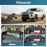 Nilight Trunk Cargo Cover Toyota 4runner 2010-2021 2022 2023 2024, Retractable Privacy Security Shield Shade Rear Trunk Cover, with Trunk Storage Net, view 2