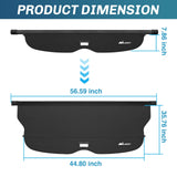 Nilight Trunk Cargo Cover with Storage Net for Jeep Grand Cherokee Accessories 2011-2021, view 5