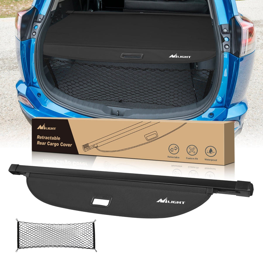 Nilight Trunk Cargo Cover with Storage Net for Toyota RAV4 Accessories 2013-2018