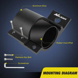 Nilight Tube Clamp Mount Bracket Kits Fit 1.81in-2.13in Round Bull Bar (Pair), view 5