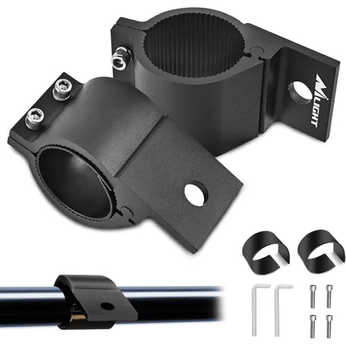 Nilight Tube Clamp Mount Bracket Kits Fit 2.43in-2.8in Round Bull Bar (Pair)