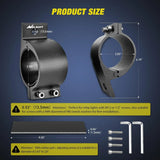 Nilight Tube Clamp Mount Bracket Kits Fit 2.87in-3.2in Round Bull Bar (Pair), view 2