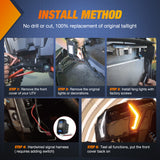Nilight Turn Signal Fang Lights LED Accent Street Legal Front Signature Light Compatible with Polaris RZR XP 1000 Turbo Accessories 2019 2020 2021 2022 2023, view 6