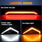 Nilight Turn Signal Fang Lights Rear Center Tail Light Kit Assembly Compatible with Polaris RZR XP 1000 Turbo Accessories 2019 2020 2021 2022 2023, view 3